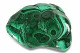 Flowery Polished Malachite Specimen - Congo #255204-1